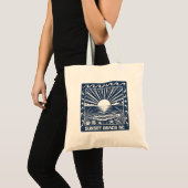 Sunset Beach NC Vintage Kust Zonsondergang Tote Bag (Voorkant (product))