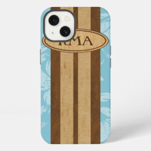 Sunset Beach Nep houten Surfboard Hawaiaanse Monog iPhone 13 Hoesje