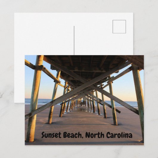 Sunset Beach North Carolina vakantiefoto Briefkaart (Voorkant / Achterkant)