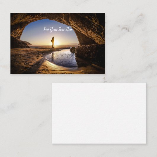 Sunset Beach NZ | Whariki Beach | Zuid-eiland N Visitekaartje (Voorkant / Achterkant)