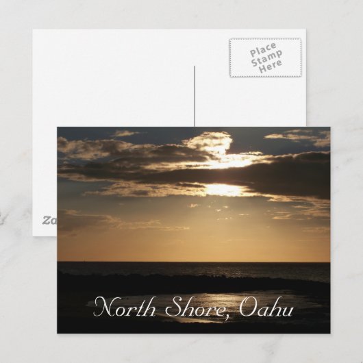 Sunset Beach, Oahu Briefkaart (Voorkant / Achterkant)