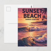 Sunset Beach, Oahu Hawaï Briefkaart (Voorkant / Achterkant)