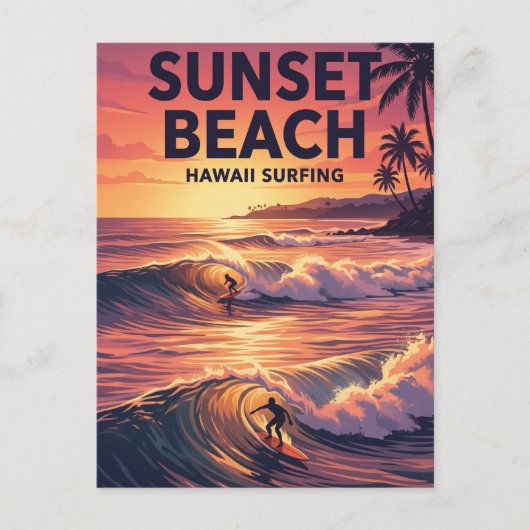 Sunset Beach, Oahu Hawaï Briefkaart (Voorkant)