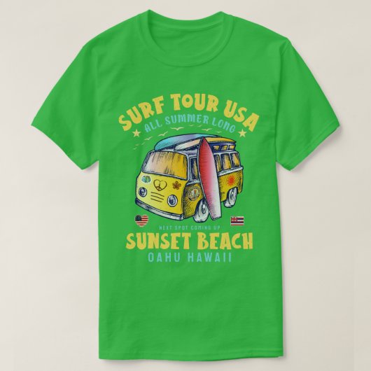 Sunset Beach Oahu Hawaii T-shirt (Design voorkant)