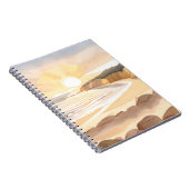 Sunset Beach | Oceaan Aquarel Kust Notitieboek (Rechterzijde)