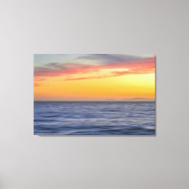 Sunset Beach Ocean Abstracte muurkunst Canvas Afdruk