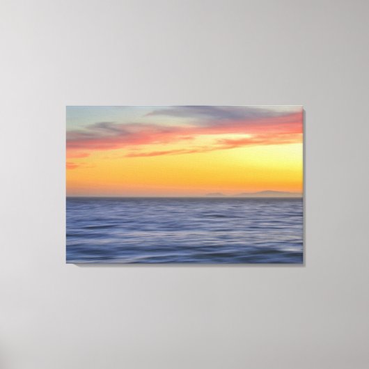 Sunset Beach Ocean Abstracte muurkunst Canvas Afdruk (Voorkant)