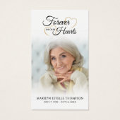 Sunset Beach Photo Footprints in Sand Prayer Card Visitekaartje (Voorkant)