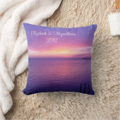 Sunset Beach Pillow Bride & Groom Wedding Kussen (Deken)