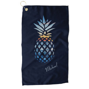 Sunset Beach Pineapple Custom Golfhanddoek