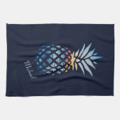 Sunset Beach Pineapple Custom Housewarming Host Theedoek (Horizontaal)