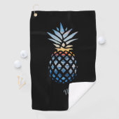 Sunset Beach Pineapple Custom Tropical Golfhanddoek (Insitu)