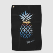 Sunset Beach Pineapple Custom Tropical Golfhanddoek (Voorkant)
