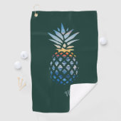 Sunset Beach Pineapple Fathers Day Custom Golfhanddoek (Insitu)
