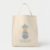 Sunset Beach Pineapple Tropical Vacation Cruise Tote Bag (Voorkant)