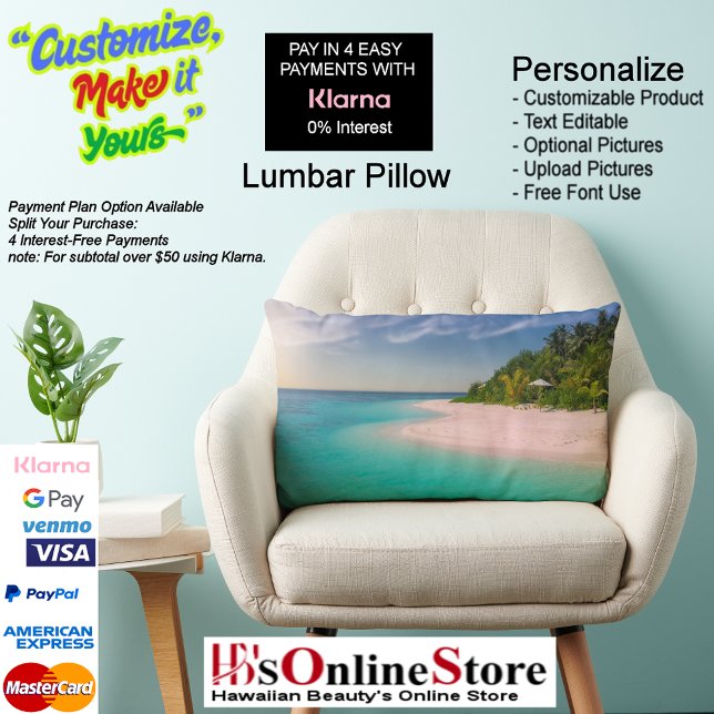Sunset Beach Polyester Lumbar Kussen 10 (Sunset Beach Polyester Lumbar Pillow 10.)
