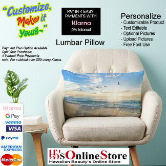 Sunset Beach Polyester Lumbar Kussen 15