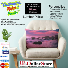 Sunset Beach Polyester Lumbar Kussen 16