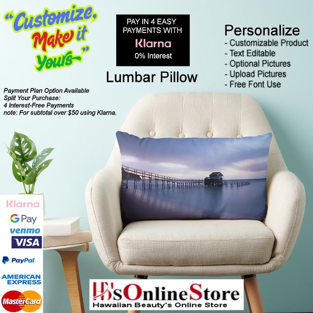 Sunset Beach Polyester Lumbar Kussen 30 (Sunset Beach Polyester Lumbar Pillow 30.
)