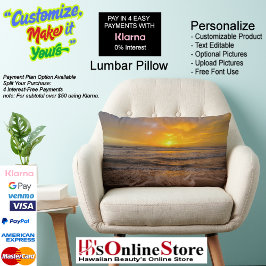 Sunset Beach Polyester Lumbar Kussen 46