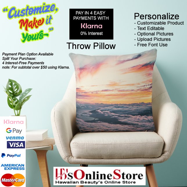 Sunset Beach Polyester Sierkussen 39 (Sunset Beach Square Polyester Large Pillow 39.)