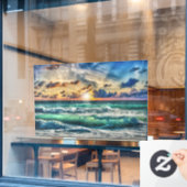 Sunset Beach Raamsticker (Cafe Raam)