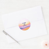 Sunset Beach "Ready for Summer"-prijsopgave Ronde Sticker (Envelop)