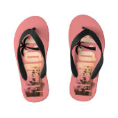 Sunset Beach Remote Word Art Kinder Teenslippers (Voetbed)
