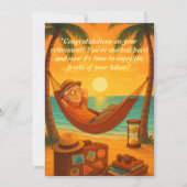 Sunset Beach Retirement Wenskaart Feestdagenkaart (Voorkant)