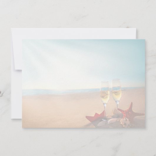 Sunset Beach Romantisch Bewaar de datumkaarten Save The Date (Achterkant)