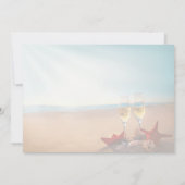 Sunset Beach Romantische huwelijksuitnodigingen Kaart (Achterkant)