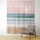 Sunset Beach Rosy Ocean Mural | Wand Wandkleed (In situ)