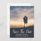 Sunset Beach Save the Date Briefkaart (Voorkant / Achterkant)