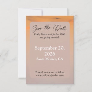 Sunset Beach Save the Date Kaart   Kust Bruiloft