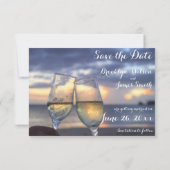 Sunset Beach Save The Date Kaarten (Achterkant)