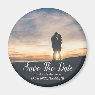 Sunset Beach Save the Date Magneet