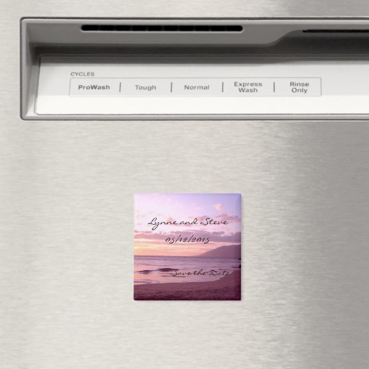 Sunset Beach Save the Date Magneet (Insitu (Vaatwasser))