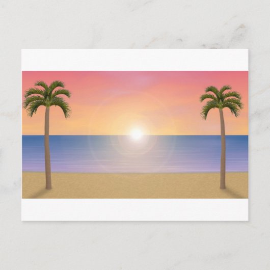 Sunset Beach Scene: Briefkaart (Voorkant)