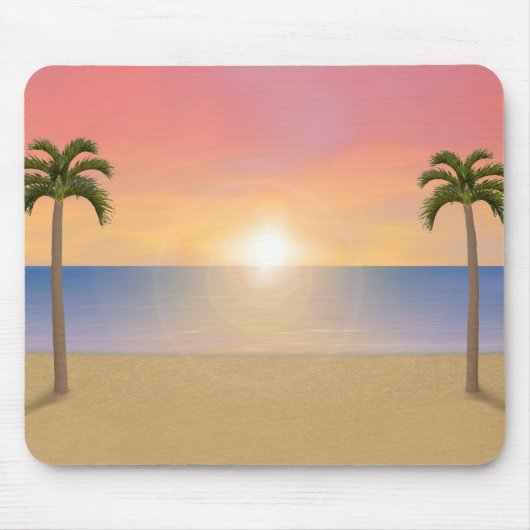 Sunset Beach Scene: Custom Mousepad Muismat (Voorkant)