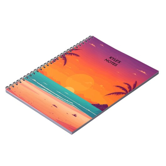 Sunset Beach Scene Notitieboek (Linkerzijde)