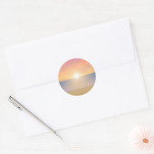 Sunset Beach Scene: Ronde Sticker (Envelop)