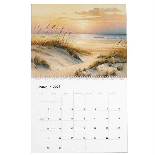 Sunset Beach Scènes Kalender (Mar 2025)