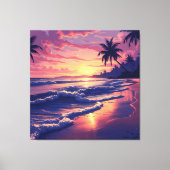 Sunset Beach Serenity Canvas Afdruk (Voorkant)