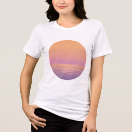 Sunset Beach Sfeer – Minimalistische Tropische T-S Tri-Blend Shirt