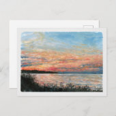 Sunset Beach Shoreline Briefkaart (Voorkant / Achterkant)