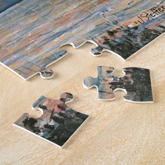 Sunset Beach Shoreline Legpuzzel (Zijkant)