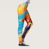 Sunset Beach Solitude Serenity Design Leggings (Rechts)