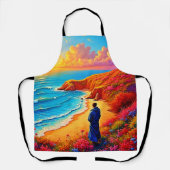 Sunset Beach Solitude Serenity Design Schort (Voorkant)