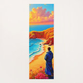 Sunset Beach Solitude Serenity Design Yogamat (Achterkant)