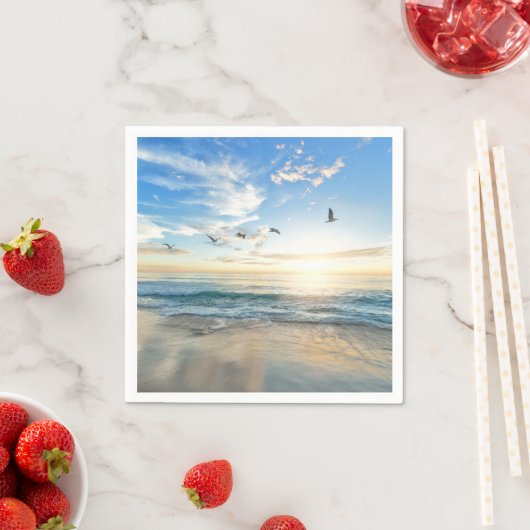 Sunset Beach Standaard Cocktail Papier Servetten 1 (Insitu)